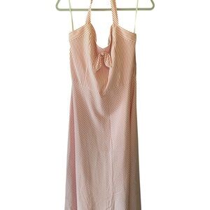 CLUES COLLECTIONS STRIPED HALTER NECK DRESS SZ 12
